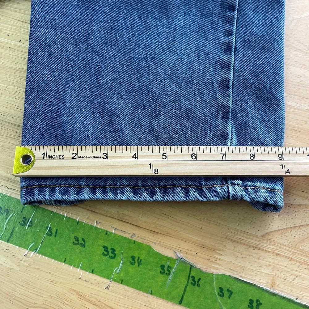 Levis 550 Relaxed Fit Mens 38x29 100% Cotton Medium Wash Denim‎ Blue Jeans Zip